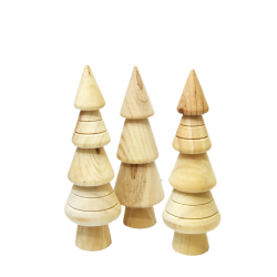 Choinka z drewna mango Stożek 23cm